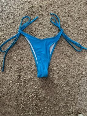 SHEIN Blue Side Tie Bikini Bottom